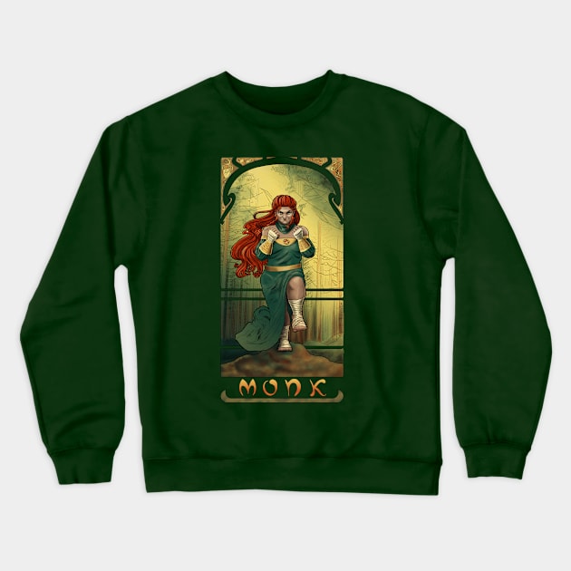 La Moine - The Monk Crewneck Sweatshirt by BrandiYorkArt